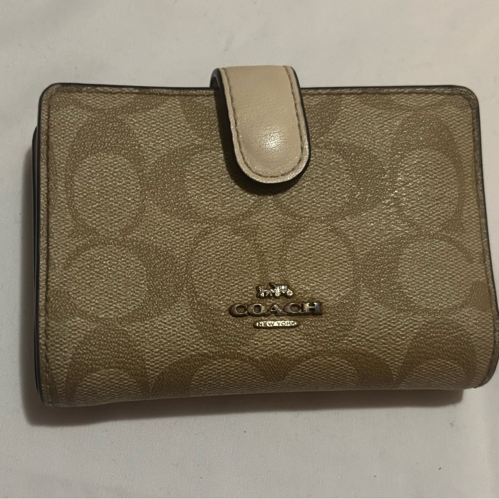 Coach Tan and Cream Wallet